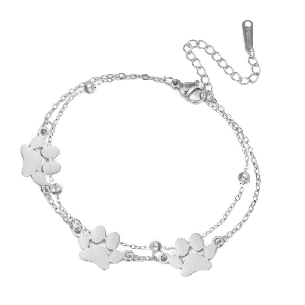 Pet Cat Dog Hip Hop Couple Bracelets Unisex Jewelry Valentine's Day Gift Accessories