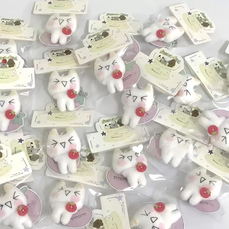 

Милый Плюшевый Брелок в виде Кошки, Мультяшный Котенок, Мягкая Набивная Кукла, Подвеска, Кольцо для Ключей от Машины, Декор для Рюкзака/Сумки, Детский Подарок