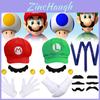 Offizielles Mario Charakter Erwachsenen Achteck Sonnenhut Baseballkappe und Zubehör Set