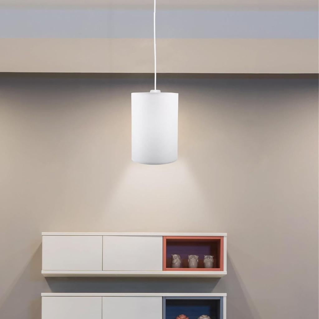 Lamp Shade Round Burlap Lampshade for E27 Bulbs Decorative Lamp Cover for Living Room Bedroom Study