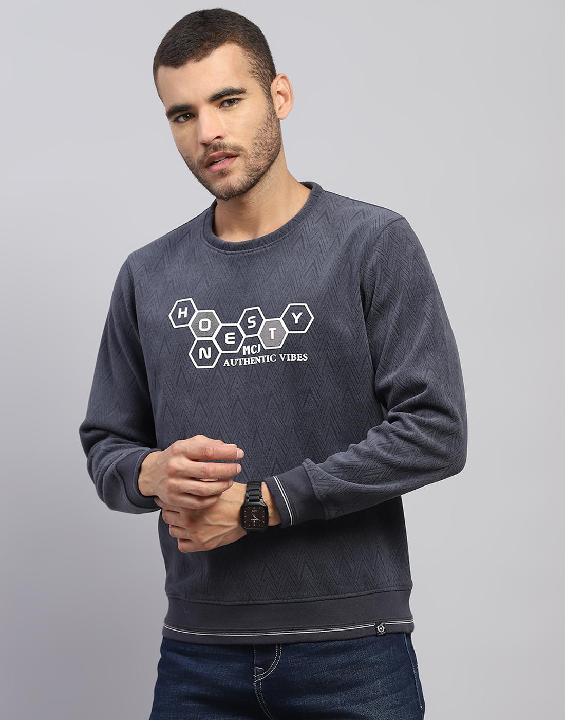 MONTE CARLO Мужская толстовка с круглым вырезом и длинными рукавами XXL серый