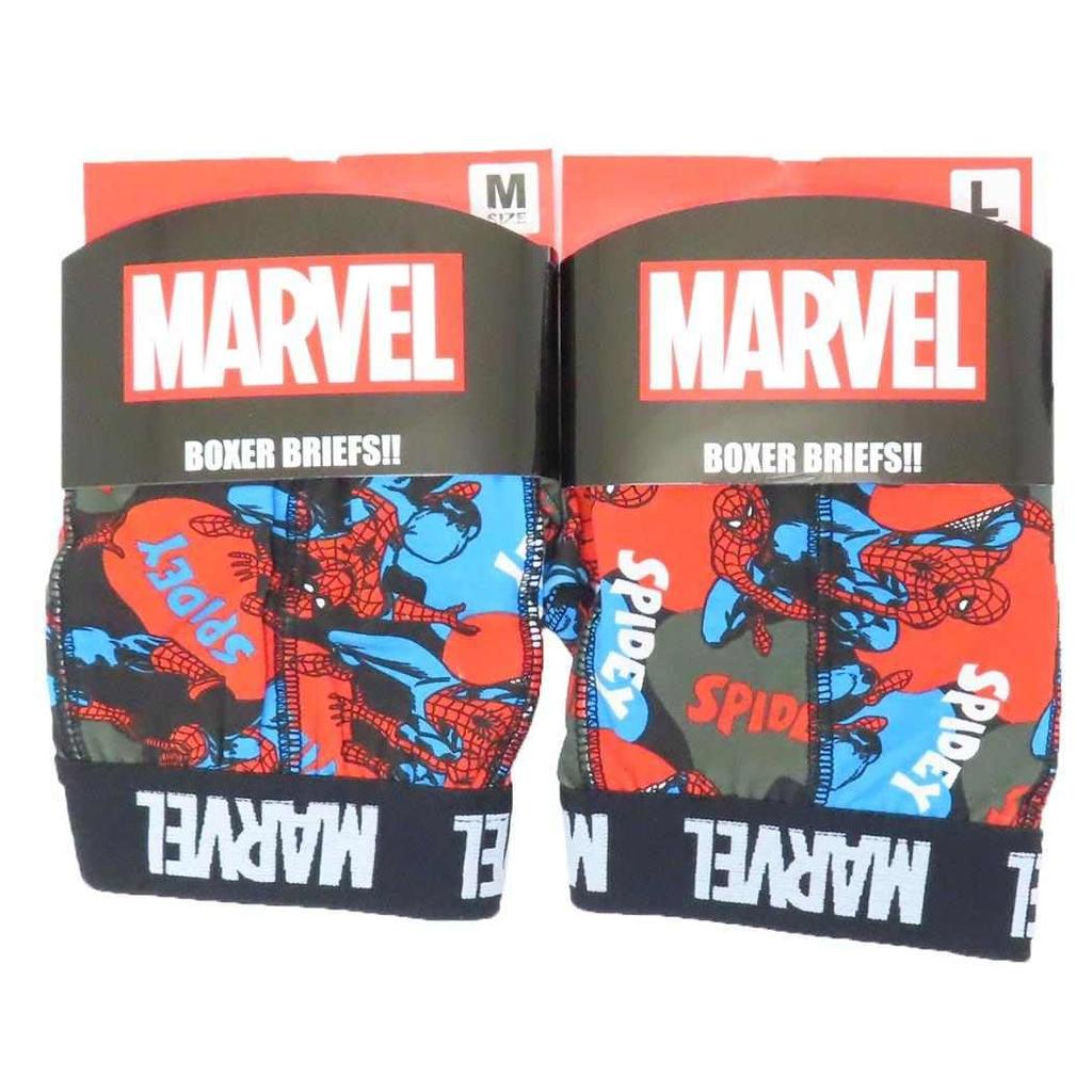 Small Planet Spider-Man Men's Boxer Briefs, Standard Black, Marvel, Size L