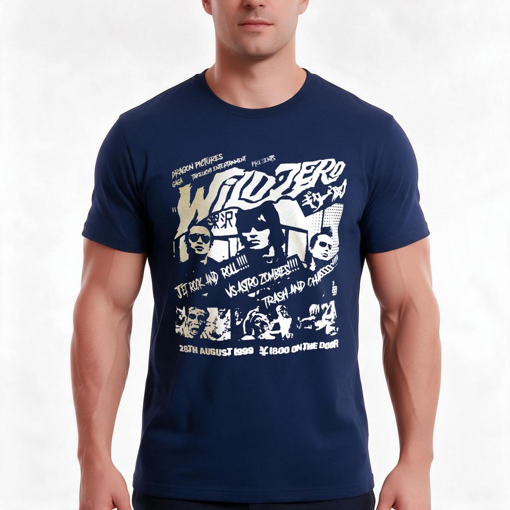 Wild Zero Tshirt Summer Casual Cotton Tee Oversized Streetwear Tops Vintage Graphic Print Loose Fit Short Sleeve