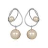 Atoztide Trendy Multiple Style Imitation Pearl Tassel Earring for Women Stainless Steel Elegant Temperament Earring Jewelry Gift