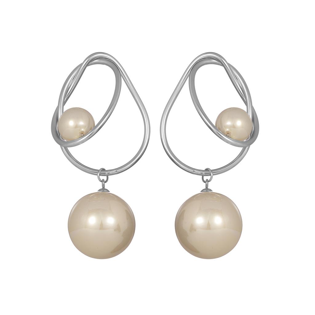 Atoztide Trendy Multiple Style Imitation Pearl Tassel Earring for Women Stainless Steel Elegant Temperament Earring Jewelry Gift