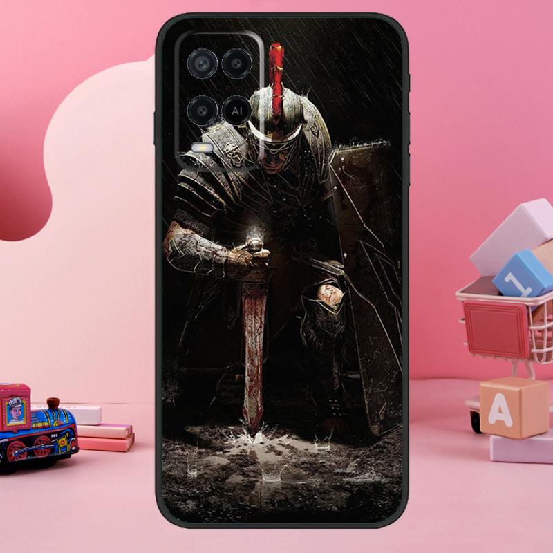 Spartan Warrior Soldier Case For Oppo A78 A38 A18 A98 A58 A60 A80 A40 A96 A76 A16 A94 A74 A54 A15 A17 A57 A77 A5 Pro