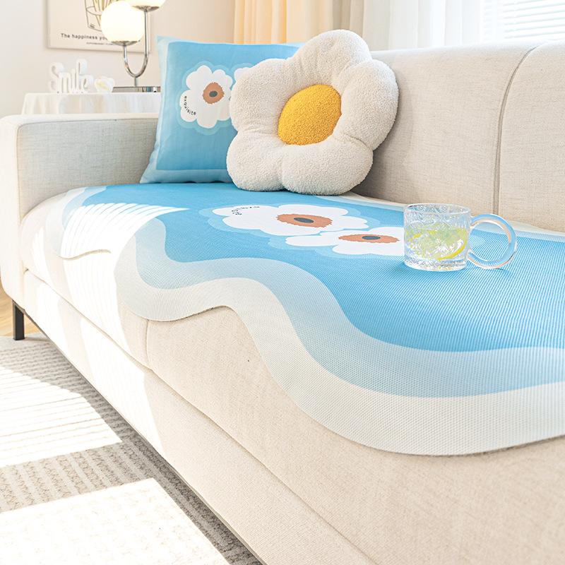 

Подушка для дивана специальной формы из ледяного шелка, летняя подушка для сиденья, нескользящая крутая подушка, новая домашняя летняя ткань 90*90cm