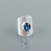 London Blue Topaz Gemstone 925 Sterling Silver Jewelry Handmade Engagement Ring RR-17-11