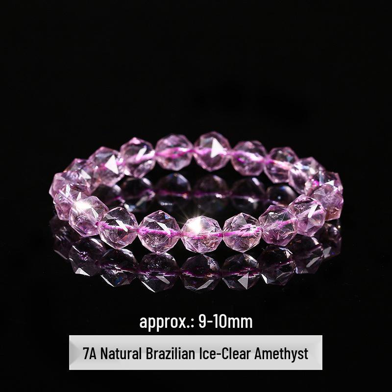 

Jinde Jewelry Натуральный фиолетовый жадеит и лавандовый аметист бусины женский браслет Size as per Image