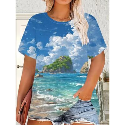 Casual Versatile Women's Top Comfortable Crew Neck Short Sleeve Daily T-Shirts Women’s