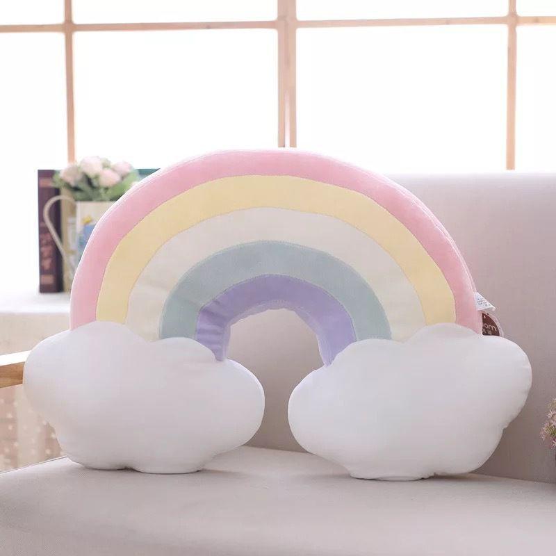 Sofa Rainbow Plush Pillow Cushion Sleeping Pillow Cloud Moon Home Toy Decoration