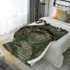 Hobbit Door Design Microfiber Flannel Cover Blanket Bedroom Living Room Sofa Soft And Comfortable Home Decoration
