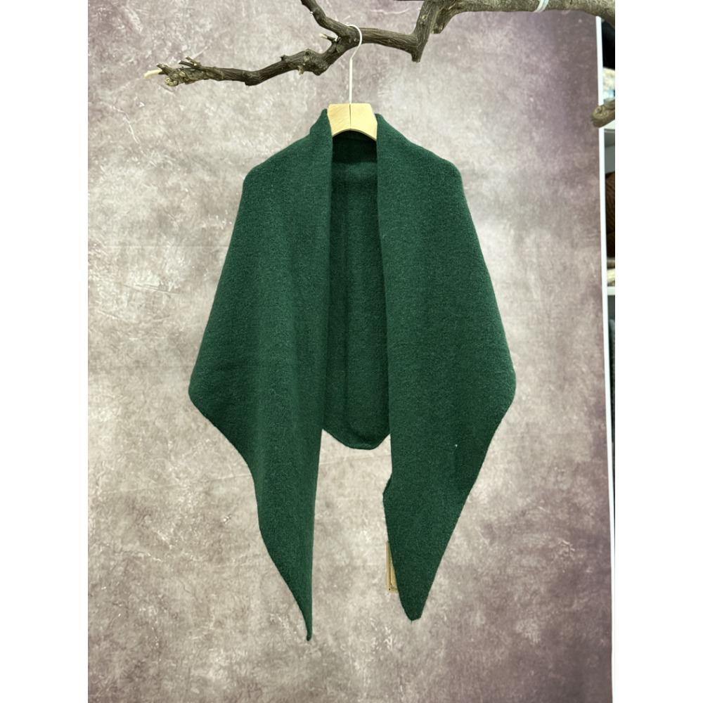Triangle Scarf Scarf Solid Color Shawl Cape Autumn and Winter Women's High-end Shawl Blanket Warm Small Cape Cape