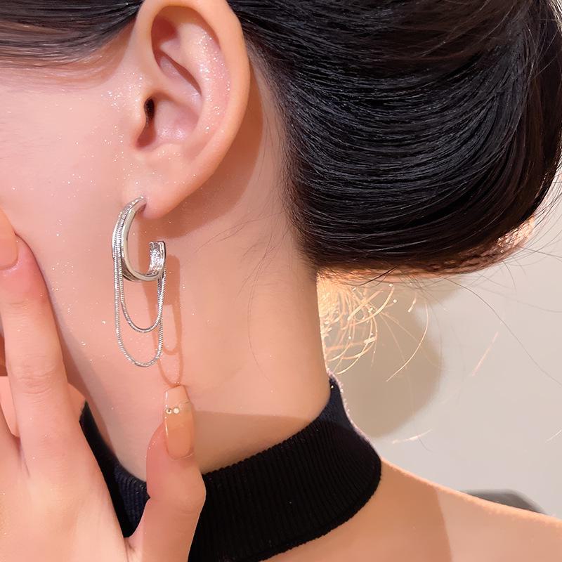 

Роскошные многослойные серьги-кисточки — корейский стиль, мода, универсальность для женщин A2023 серебряный