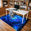 1pc Blue Rose Themed Rug for Home Decor, Non-slip Office Carpet, Chair mat, Outdoor Mat, Christmas and Halloween gifts-0731169