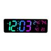 RGB Bluetooth Synchronizing Wall Clock: Smart Luminous Alarm & Perpetual Calendar
