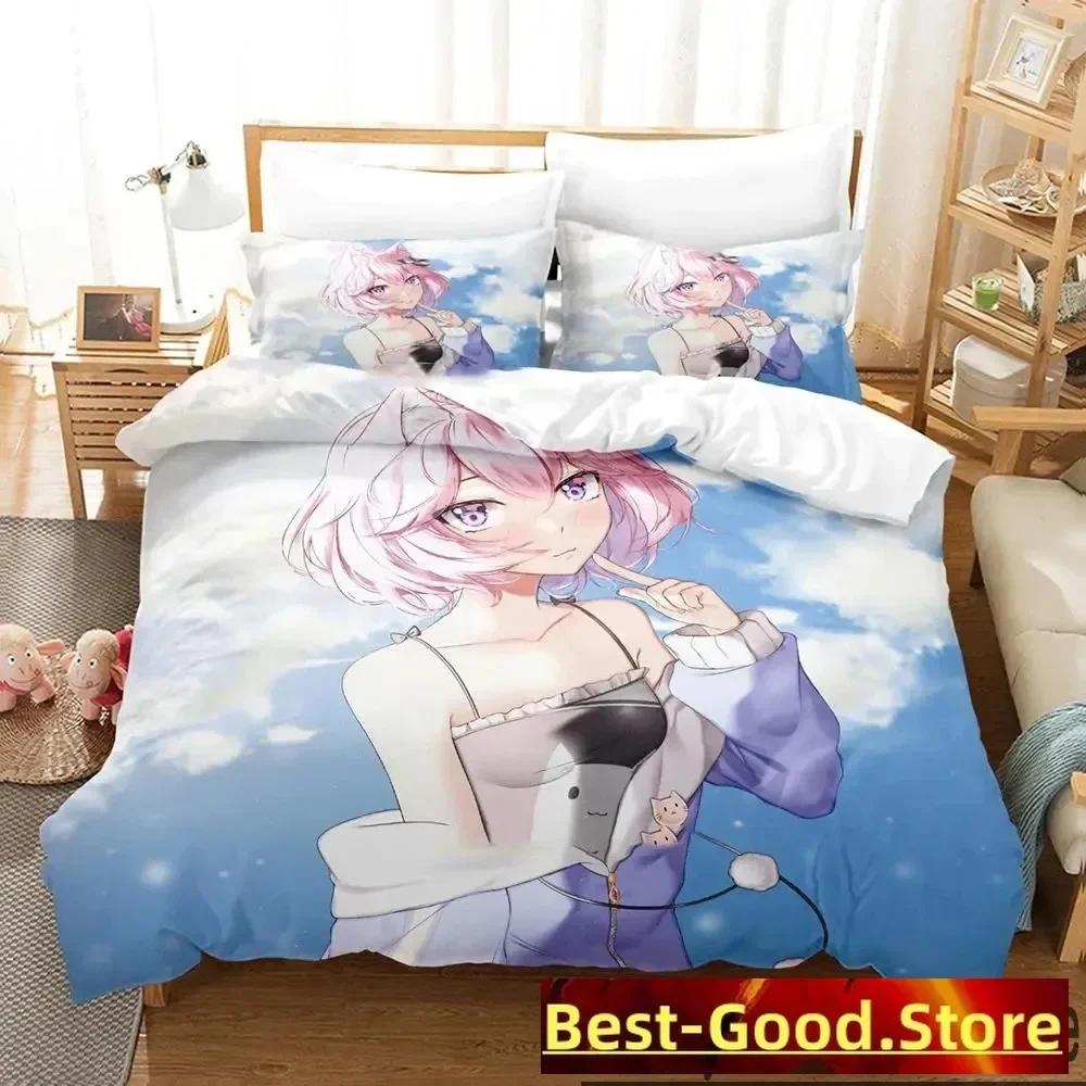 Top Anime Nyatasha Nyanners Bedding Set Printed Bed Set With Pillowcase Bed Duvet Cover Soft Single Double Queen Super King Size
