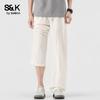 Baleno Men's S&K Lightweight Tencel Lyocell Linen Blend Straight Casual Pants