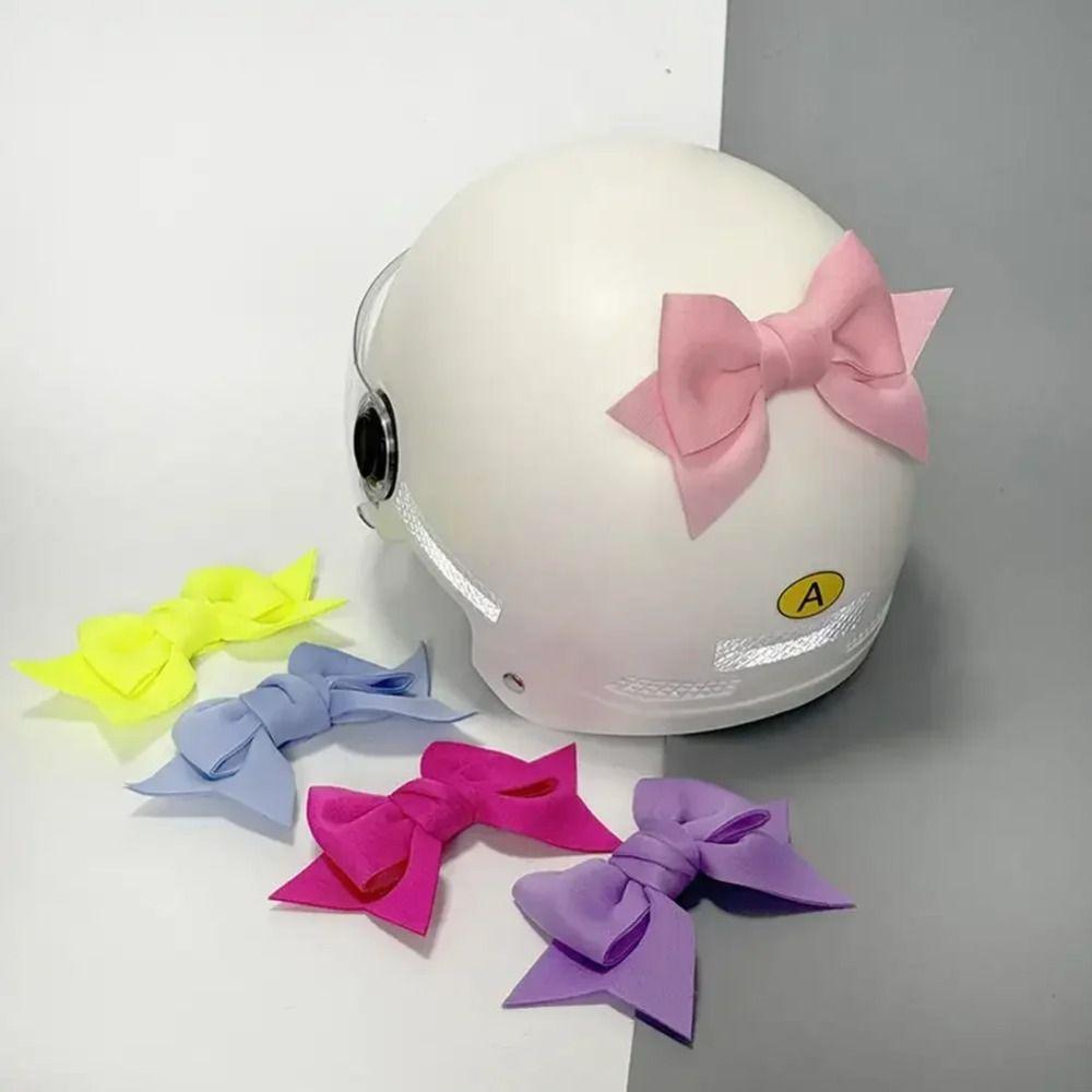 Lightweight Motorcycle Helmet Bow Self Adhesive Electric Bike Tail Decor Scooter Accessories