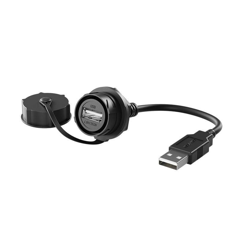 USB2.0 USB3.0 Screw Lock Waterproof USB Aviation Connector Socket Female To Male Industrial Data Extension Cable 0.3M 0.5M 1M