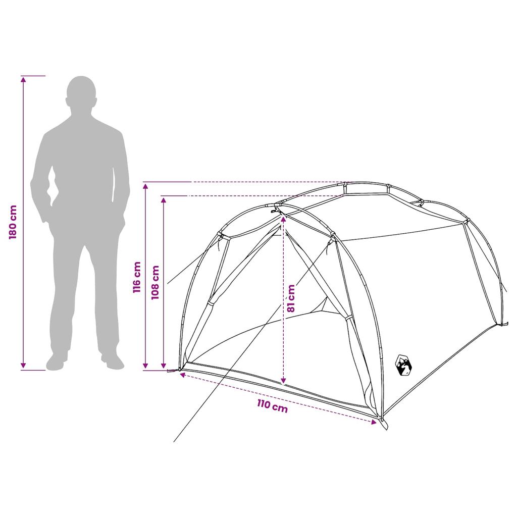 Tunnel Tent Brown and Grey 2 Person