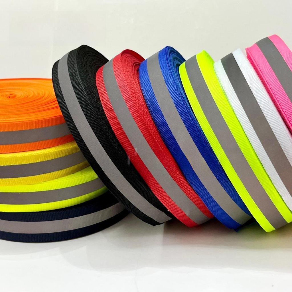 Fluorescent High Visibility Reflective Webbing for Night Safety
