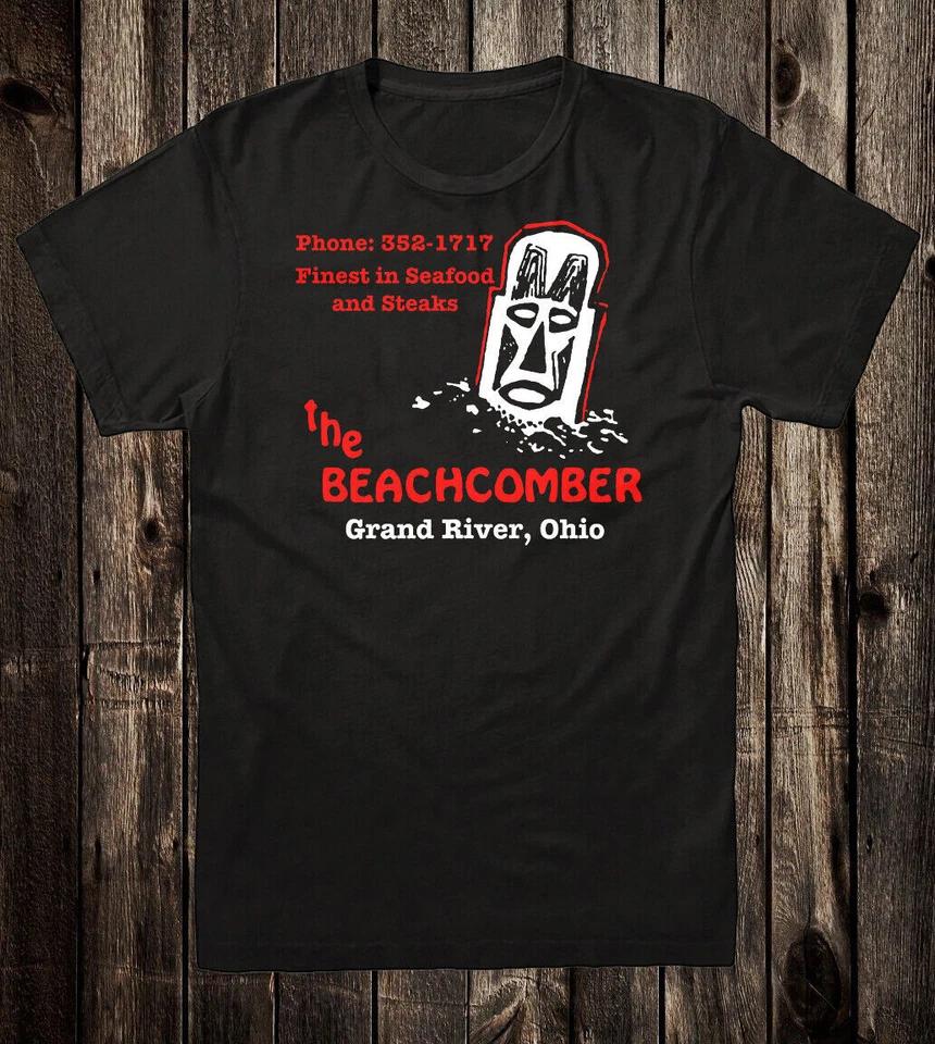 

Retro Tiki Art Tee T Shirt Bar Mug Restaurant The Beachcomber Grand River Ohio 4XL