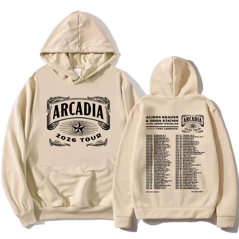 

Arcadia Tour 2026 Hoodies Alison Krauss & Union Station Graphic Print Sweatshirts Long Sleeve Female Hooded Pullovers XS