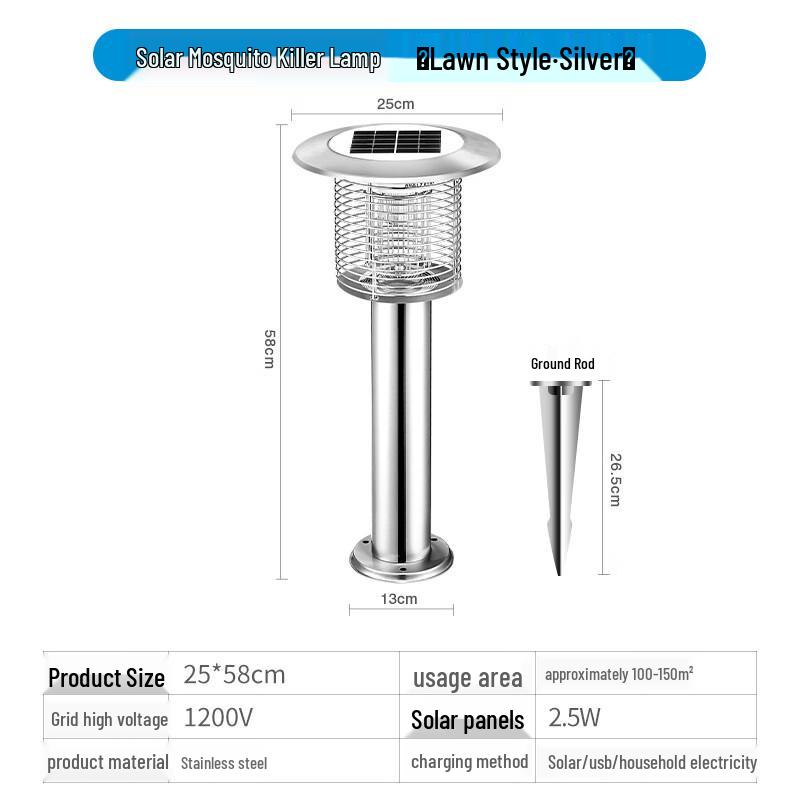 HEIXIE Outdoor Electric Mosquito Killer Lawn Lamp