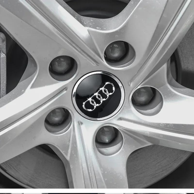 For Audi A5 60/61/68/69mm Car Emblem Wheel Hub Caps Hubcap Badge Styling For Audi B5 B6 B7 B8 B9 A3 8P 8V 8L A5 A6 C6 C5 C7 4F A1 A7 A8 Q2