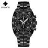 WWOOR Luxury Men's Watches Classic Multifunctional Sports Chronograph Original Quartz Watch For Men Waterproof Stainless Steel