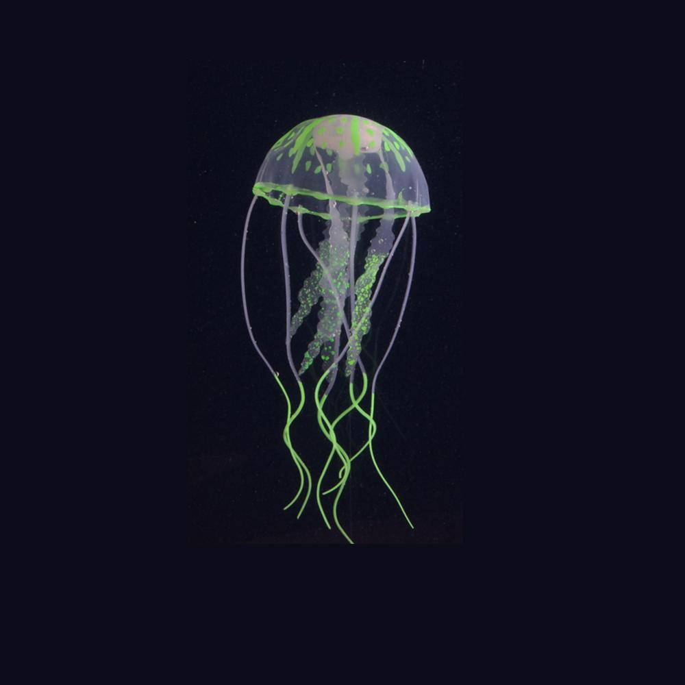 1 Stück künstliche fluoreszierende Qualle Aquarium Dekoration Silikon Fischtank Simulation Landschaft Goldfischtank Landschaftsgestaltung