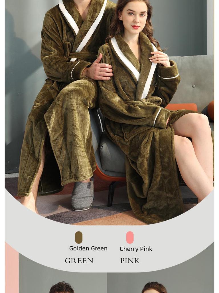 Plus Size Flannel One-Piece Pajamas for Men and Women