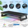 Schreibtisch-PC-Monitorständer Halterung Computerbildschirm Erhöhung Halter USB-HUB Mit RGB-Atmosphärenlampe Maus Tastatur Aufbewahrungs Organizer