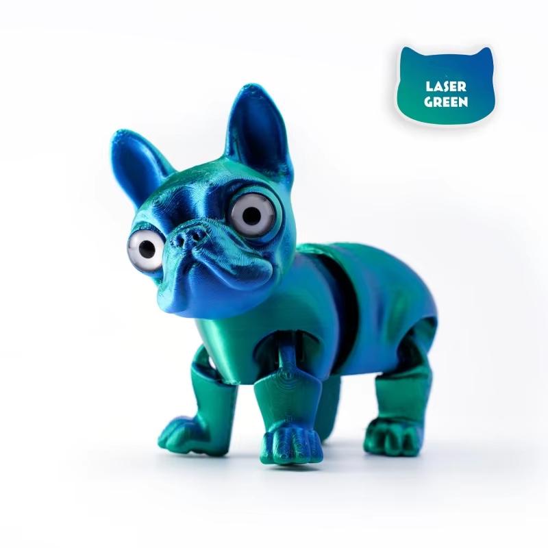 3D Printed Popular Cute French Dog With Movable Joints Cute Pet Desktop Toy Ornaments For Christmas and Halloween