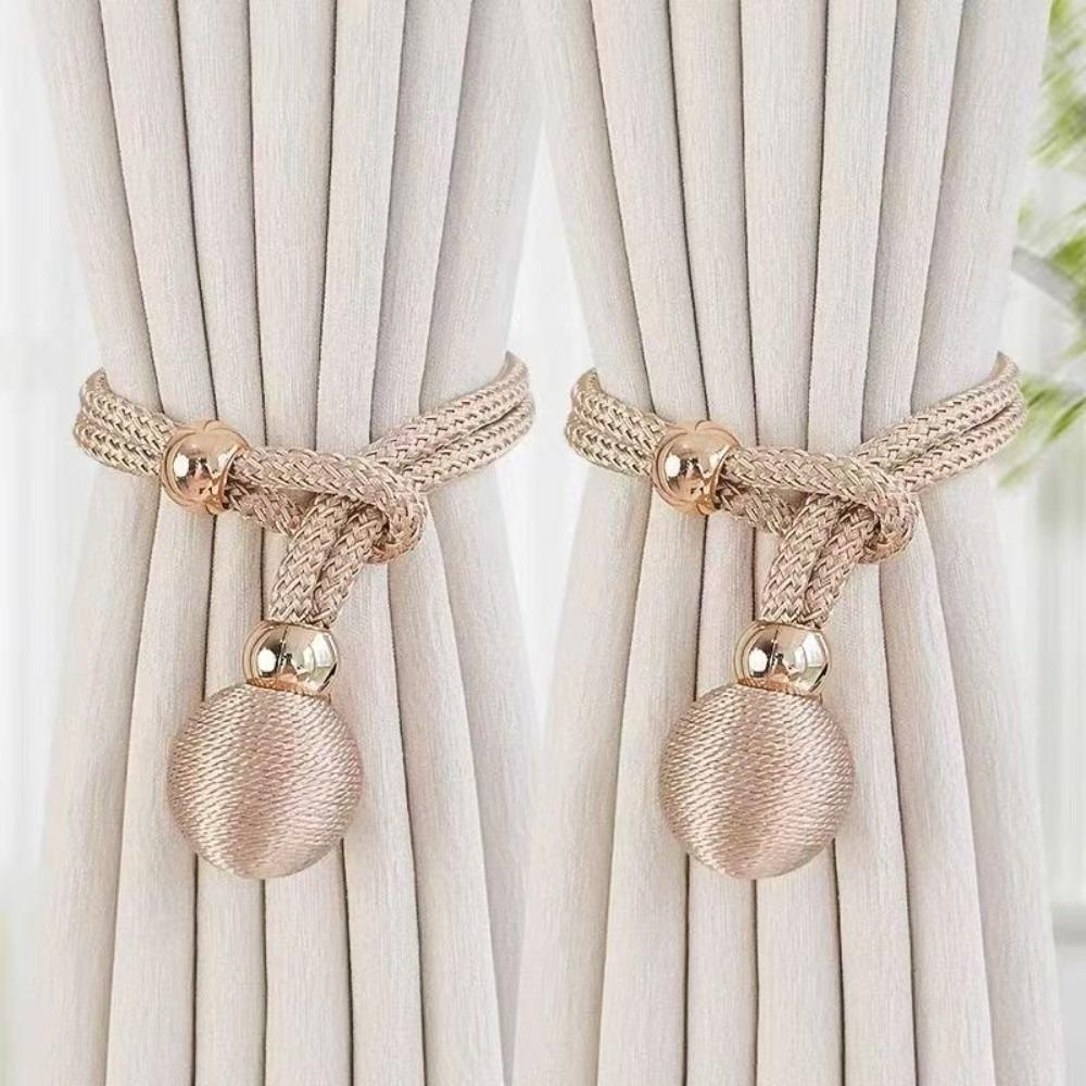 1 Par de Cuerda Sencilla para Cortina Correas Ajustables para Atar Cortinas Sujetador de Cortina Decoraciones para el Hogar