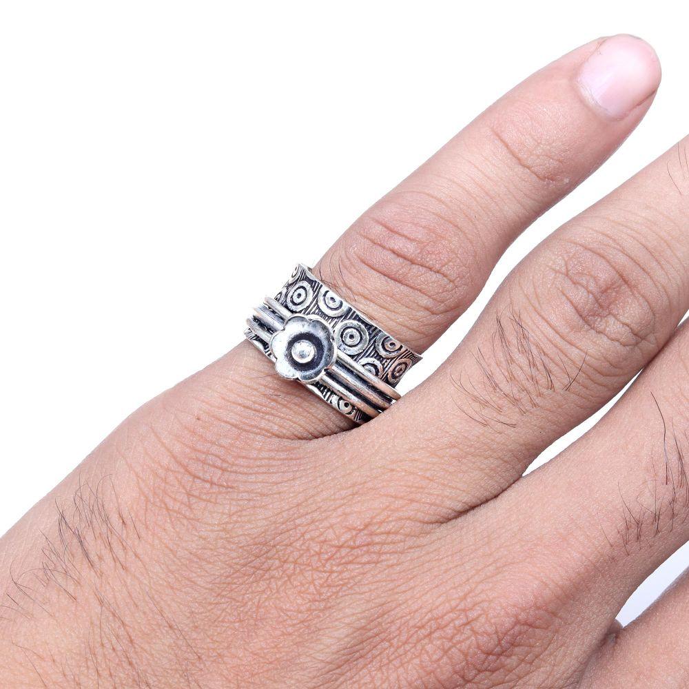 No Stone Gemstone Handmade Silver Jewelry  "8"