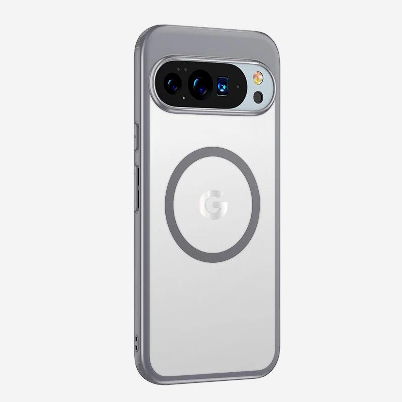 Luxury Simple Transparent Phone Case For Google Pixel 10 Pro XL 10A 9 Pro 8 Pro 9a 8a Magnetic Charge Shockproof Protector Cover