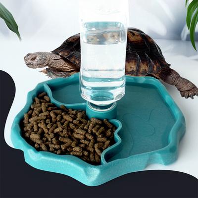 1Pc Reptile Feeders Waterer Automatic-refilling Turtle Water Dispenser Bottle Tortoise Food Water Bowl Feeding Dish For Lizards
