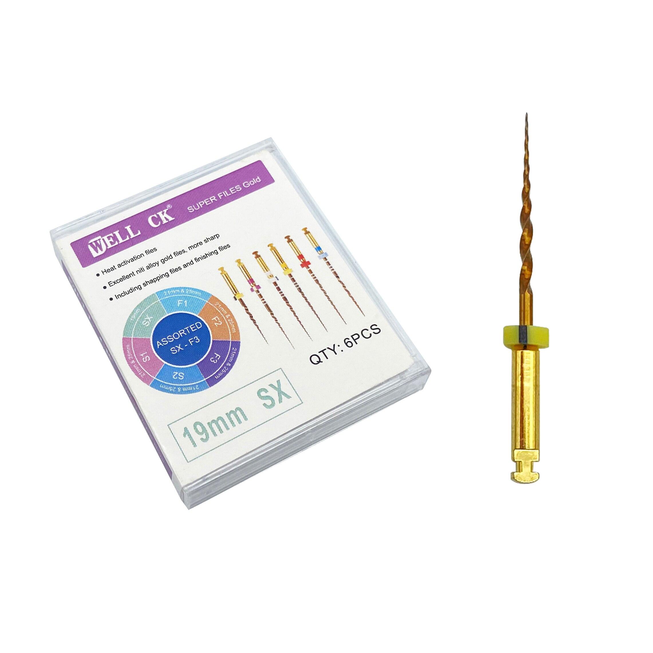 

Зубной файл корневого канала, золотые эндодонтические суперфайлы, золотые эндодонтические файлы, 25 мм, никель-титан 19mm SX