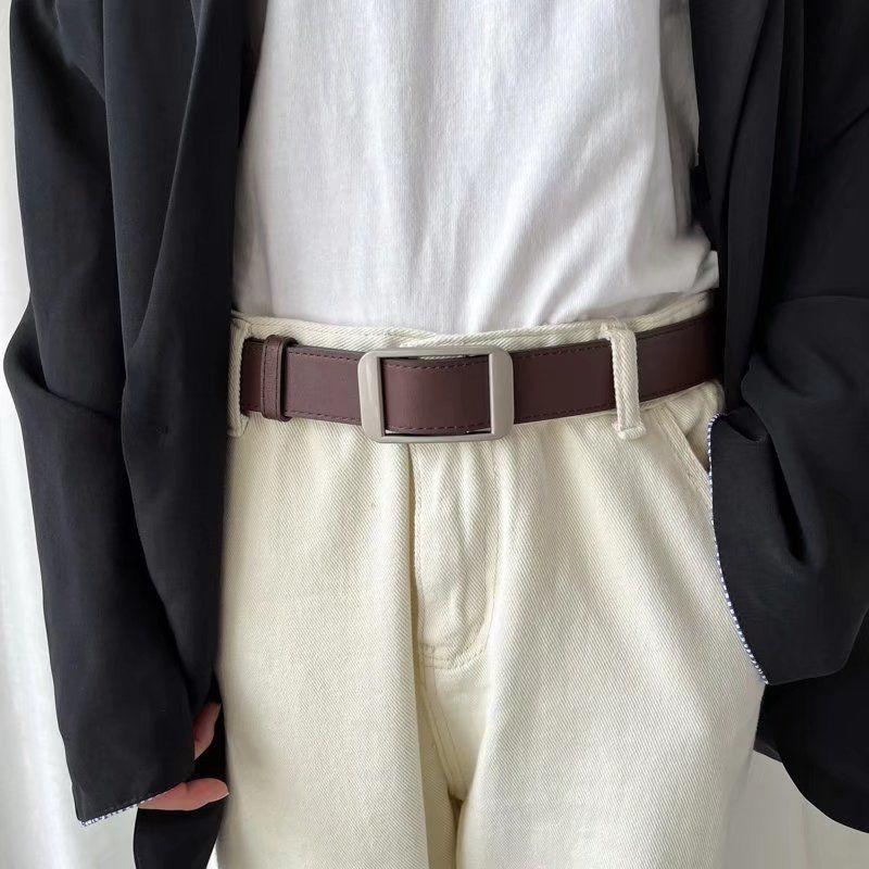 

Denim Black Modern Belt With Simple Design Ideal For Stylish Men Women And Brown105cm