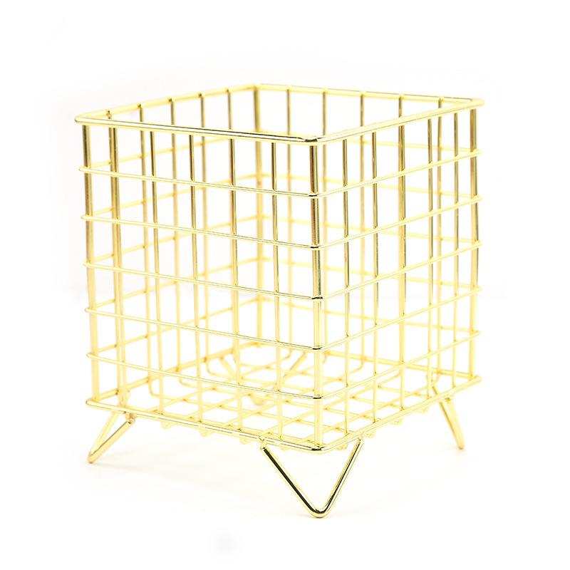 6 Colors Iron Storage Rack Desktop Book Pen Storage Box Large-Capacity Basket Home Office Student Dormitory Sundry Container New