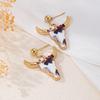 Trendy Bull Head Alloy Earrings: Women's Cross-Border Print Dangle Jewelry