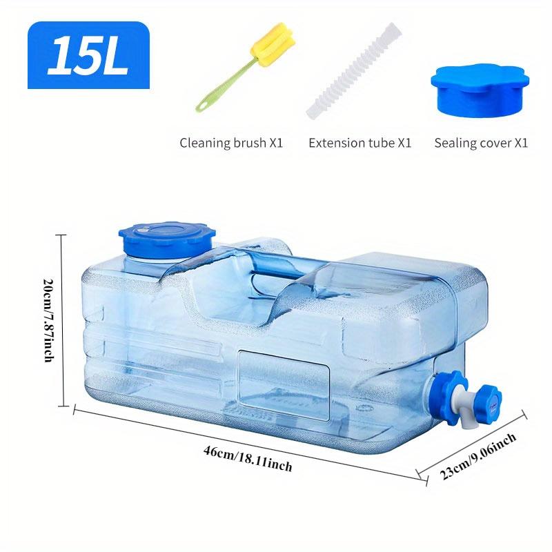 15L Bärbar Vattenförvaringsbehållare med Kran – BPA-fritt PC-material, Vattenkanna för Bilcamping för Utomhusresor, Picknick, Hemma och Kontorsanvändning