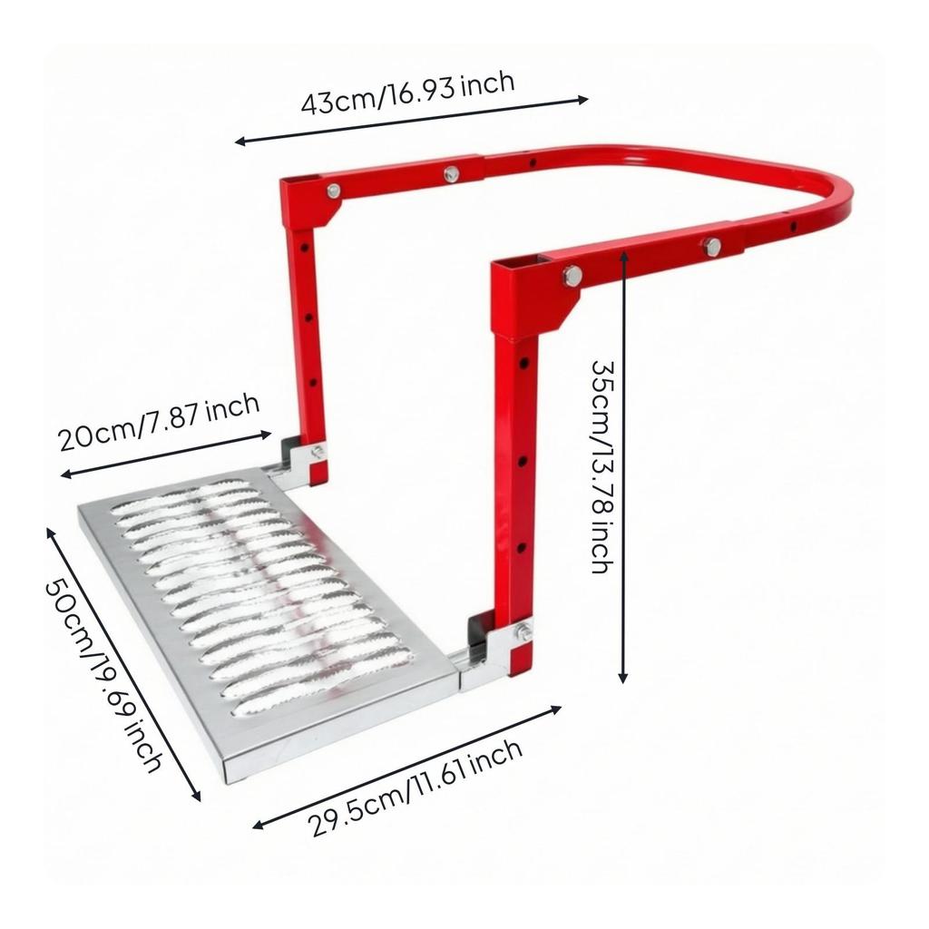 Wheel Step with Perforated Surface Long-Lasting for Mechanics
