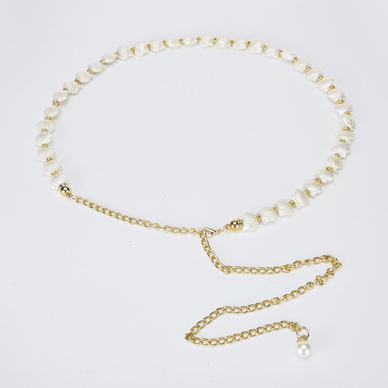 Rhinestone-Inlaid Metal Waist Chain for Dresses and Belly Dance