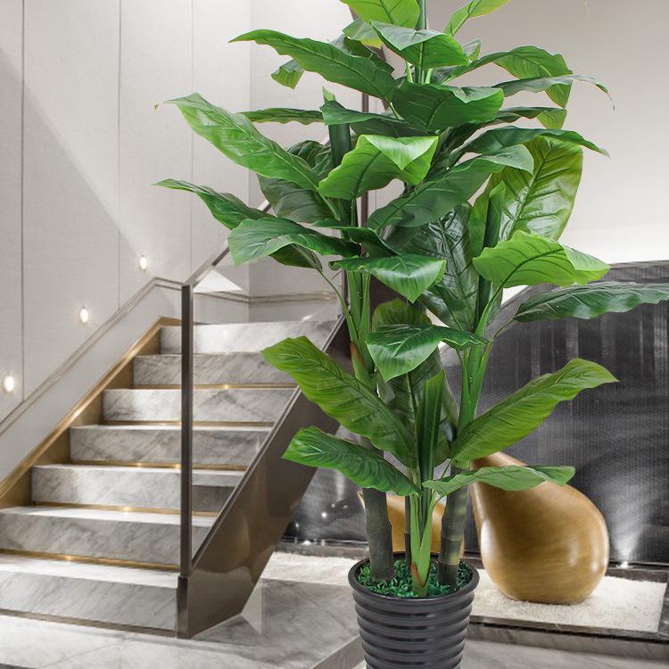 Large Artificial Green Plants - Floor-Standing Bionic Trees and Flowers for Indoor Decoration