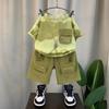 Stylish Boys Summer Short Sleeve Set 2024 Trendy Casual Lightweight Cotton Outfit