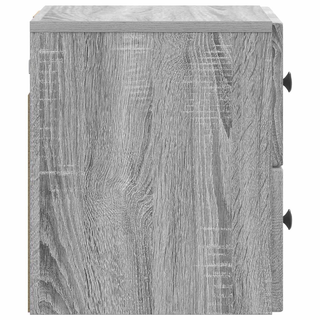 Wall Mounted Nightstand 2 pcs Grey Sonoma 33 x 34.5 x 40 cm