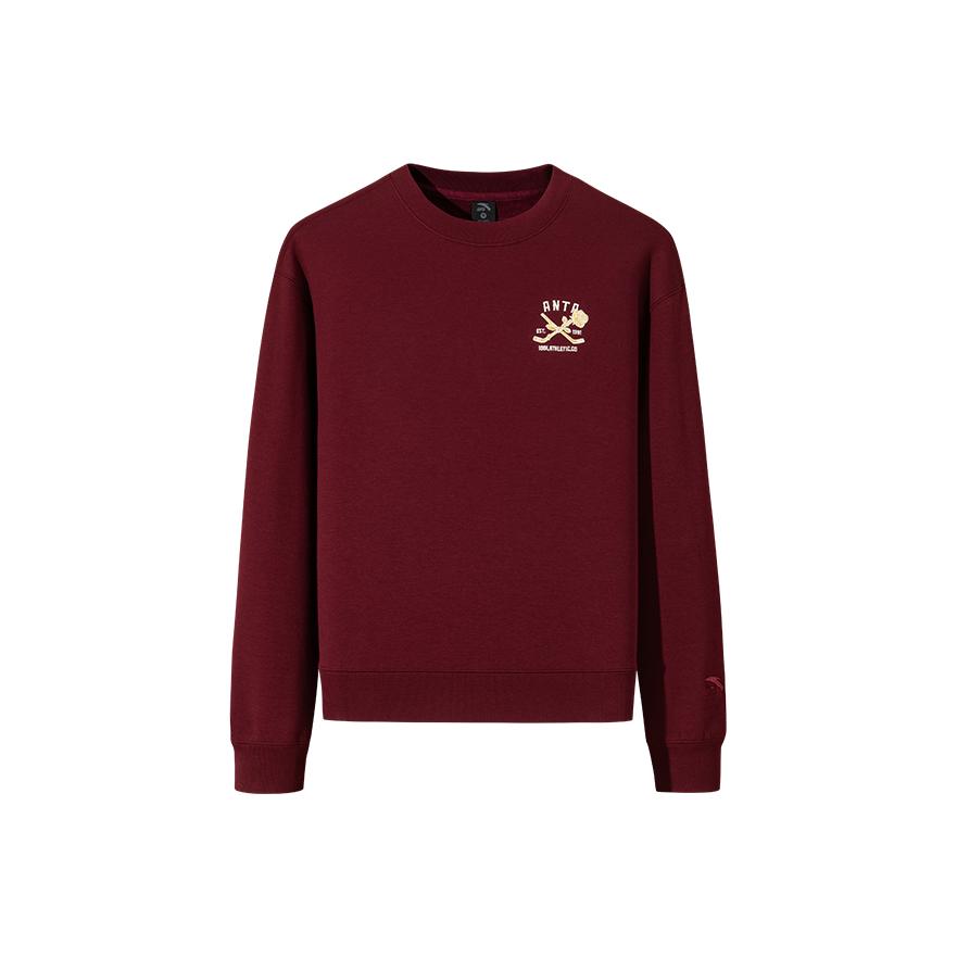 Anta Comfortable Soft Letter Number Minimalist Round Neck Loose Versatile Sweatshirt Women Sweatshirt 162548704N-3